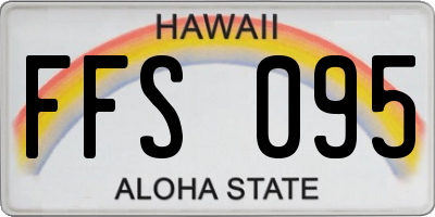 HI license plate FFS095