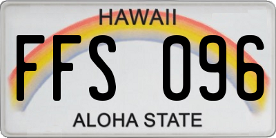 HI license plate FFS096