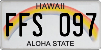 HI license plate FFS097