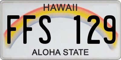 HI license plate FFS129