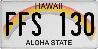 HI license plate FFS130