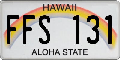HI license plate FFS131