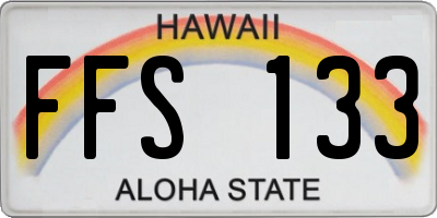 HI license plate FFS133