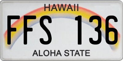 HI license plate FFS136