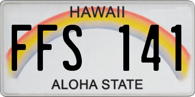 HI license plate FFS141