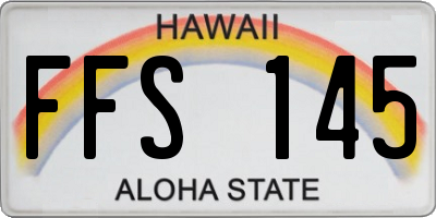 HI license plate FFS145