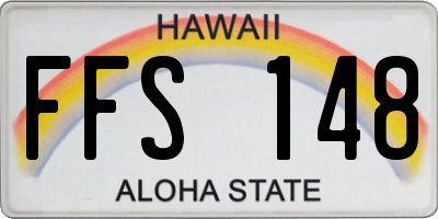 HI license plate FFS148
