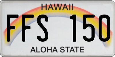 HI license plate FFS150