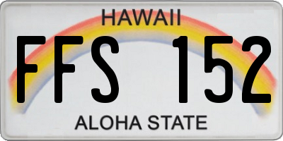 HI license plate FFS152