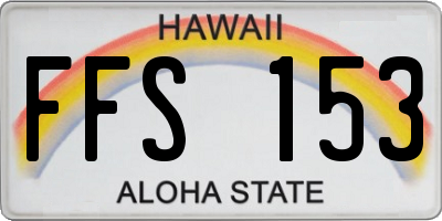 HI license plate FFS153