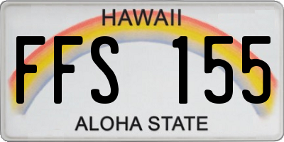 HI license plate FFS155