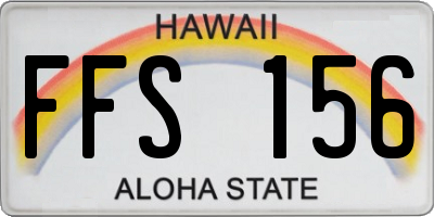 HI license plate FFS156
