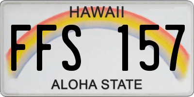 HI license plate FFS157