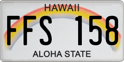 HI license plate FFS158