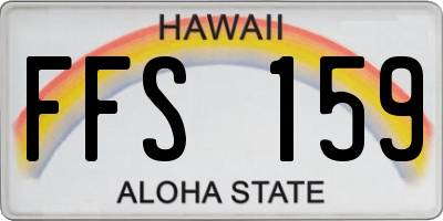 HI license plate FFS159