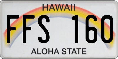 HI license plate FFS160