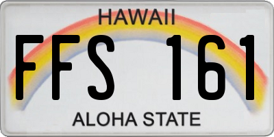 HI license plate FFS161
