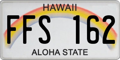 HI license plate FFS162