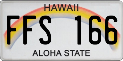 HI license plate FFS166