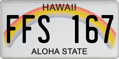 HI license plate FFS167