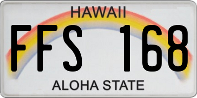 HI license plate FFS168