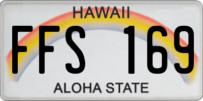 HI license plate FFS169