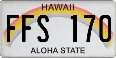 HI license plate FFS170
