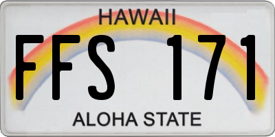 HI license plate FFS171