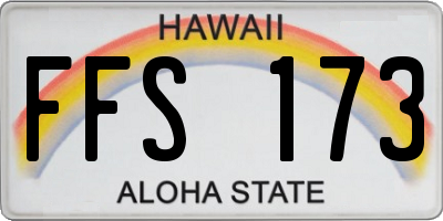 HI license plate FFS173