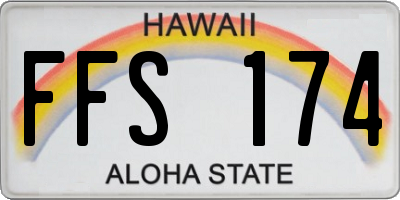 HI license plate FFS174