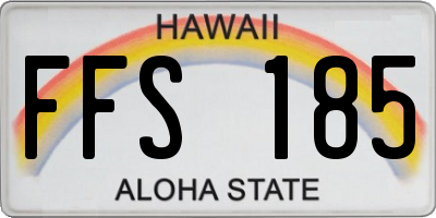 HI license plate FFS185