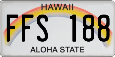 HI license plate FFS188