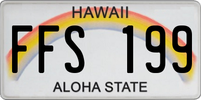 HI license plate FFS199