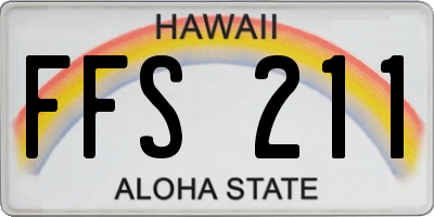 HI license plate FFS211