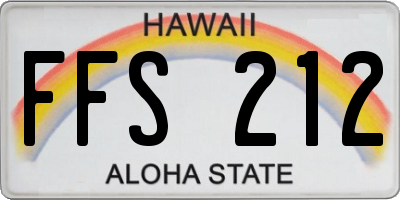 HI license plate FFS212