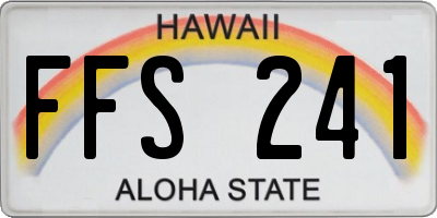 HI license plate FFS241