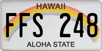 HI license plate FFS248