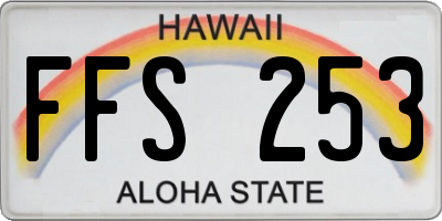 HI license plate FFS253