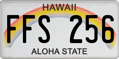 HI license plate FFS256