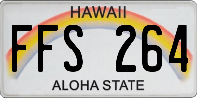 HI license plate FFS264