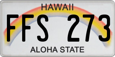 HI license plate FFS273