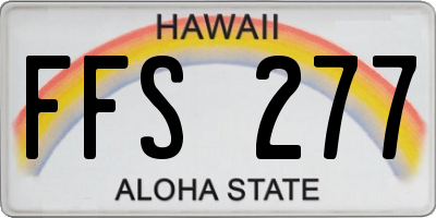 HI license plate FFS277