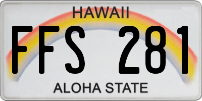 HI license plate FFS281