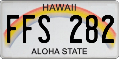 HI license plate FFS282