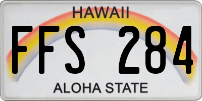 HI license plate FFS284