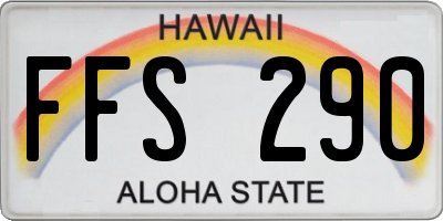 HI license plate FFS290