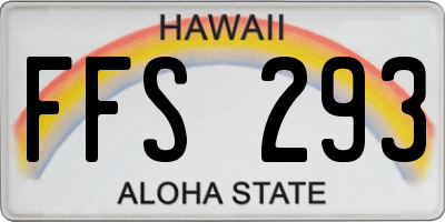 HI license plate FFS293