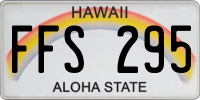 HI license plate FFS295