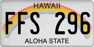 HI license plate FFS296