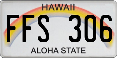 HI license plate FFS306